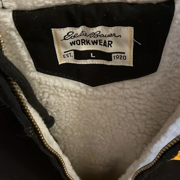 Eddie Bauer Womens Black Hooded Bomber Jacket/NWT/Size L - Picture 5 of 9